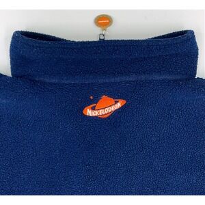 vintage NICKELODEON 1/4 Zip Fleece Pullover Jacket LARGE‎ Sweater Cast Crew